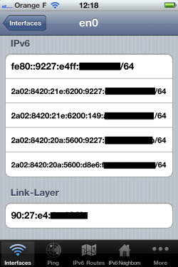 Figure 1. IPv6 toolkiy interface